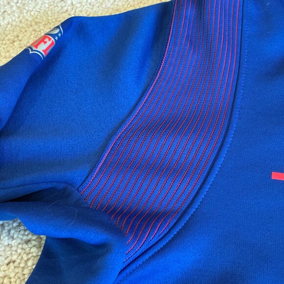 NEW Buffalo Bills NFL Nike Blue with Logo Hoodie Sweatshirt Top Long-Sleeves - Picture 3 of 15